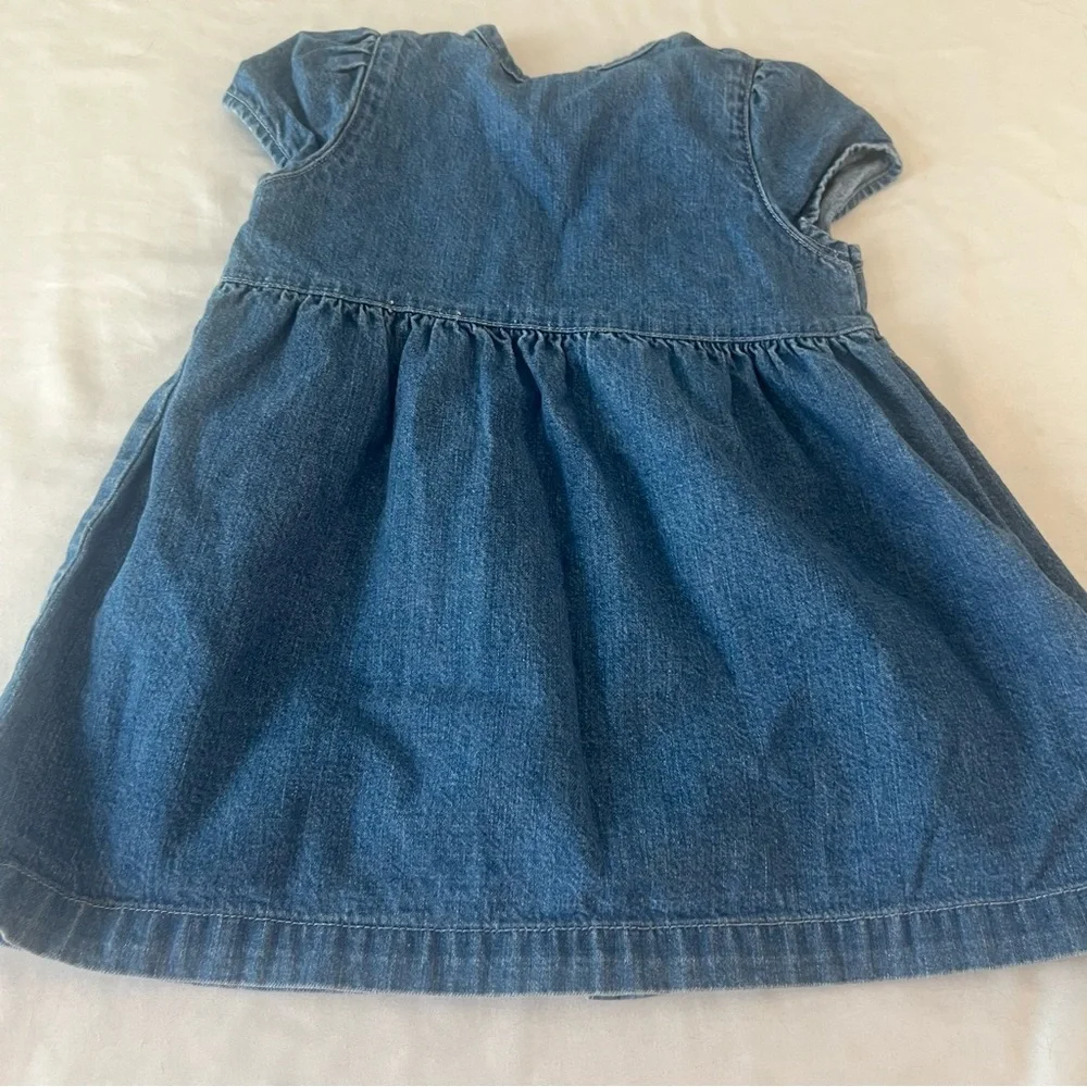 Vintage Carter’s Classics Denim Dress Size 18 Months Button Front Jean Dress